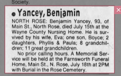 Member obituary — Appendix C