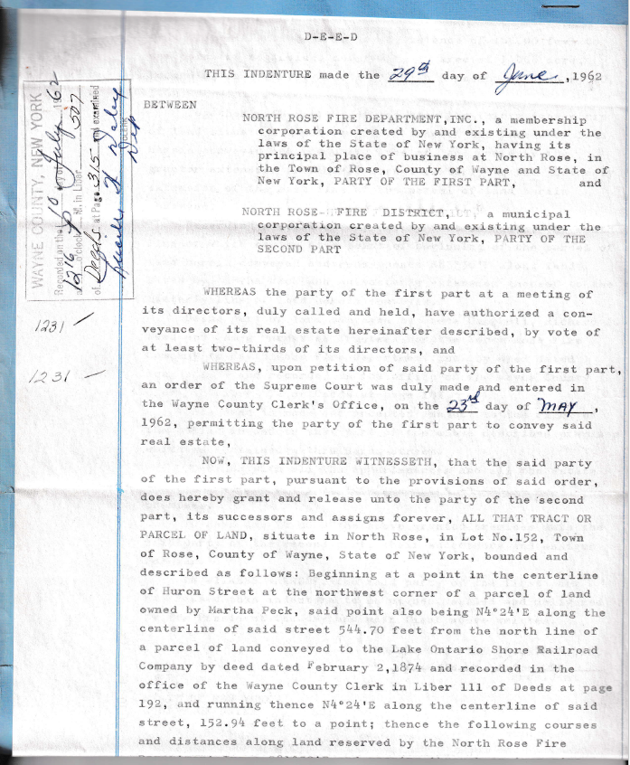 Page 1 — indenture between the Department and the District