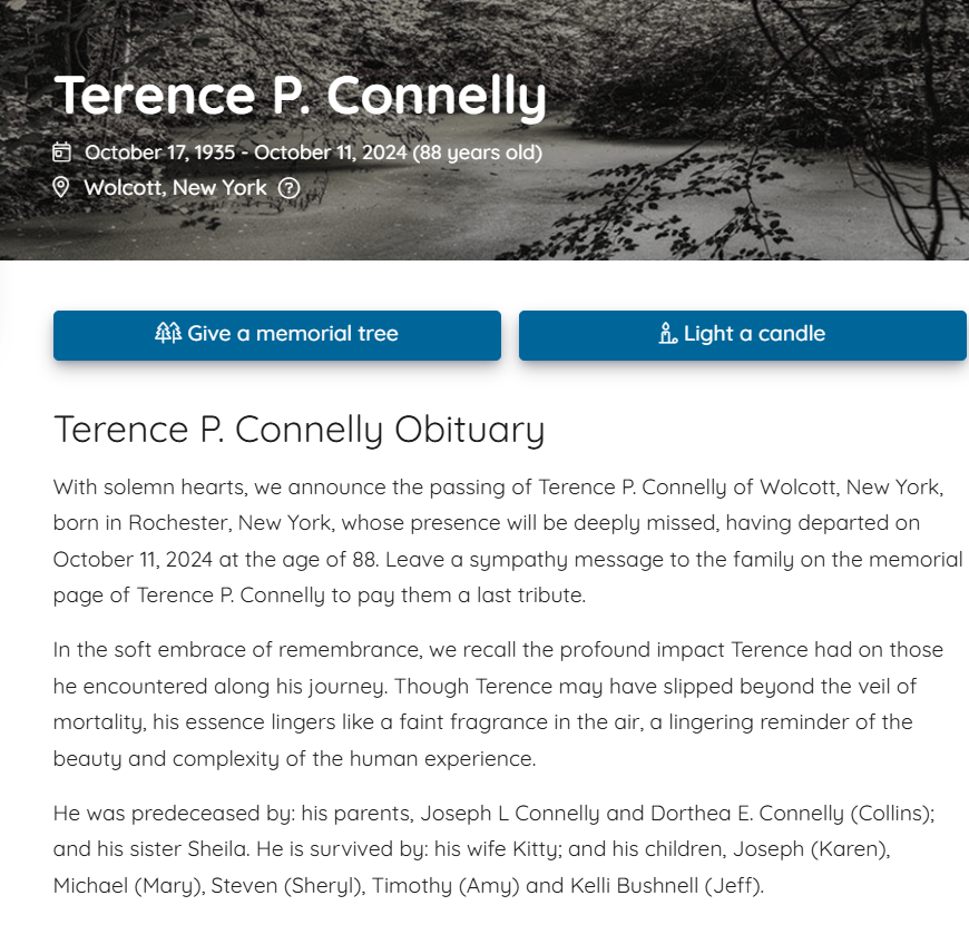 Member obituary — Appendix C